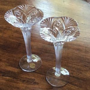 🕯 Cristal d’Arques Crystal Candlesticks Pair EUC
